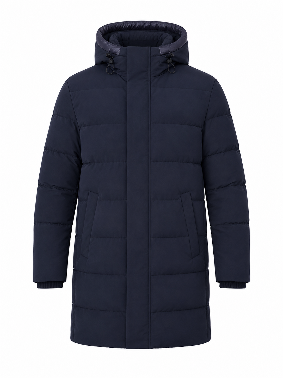 Parka acolchada marino, vista delantero cerrada