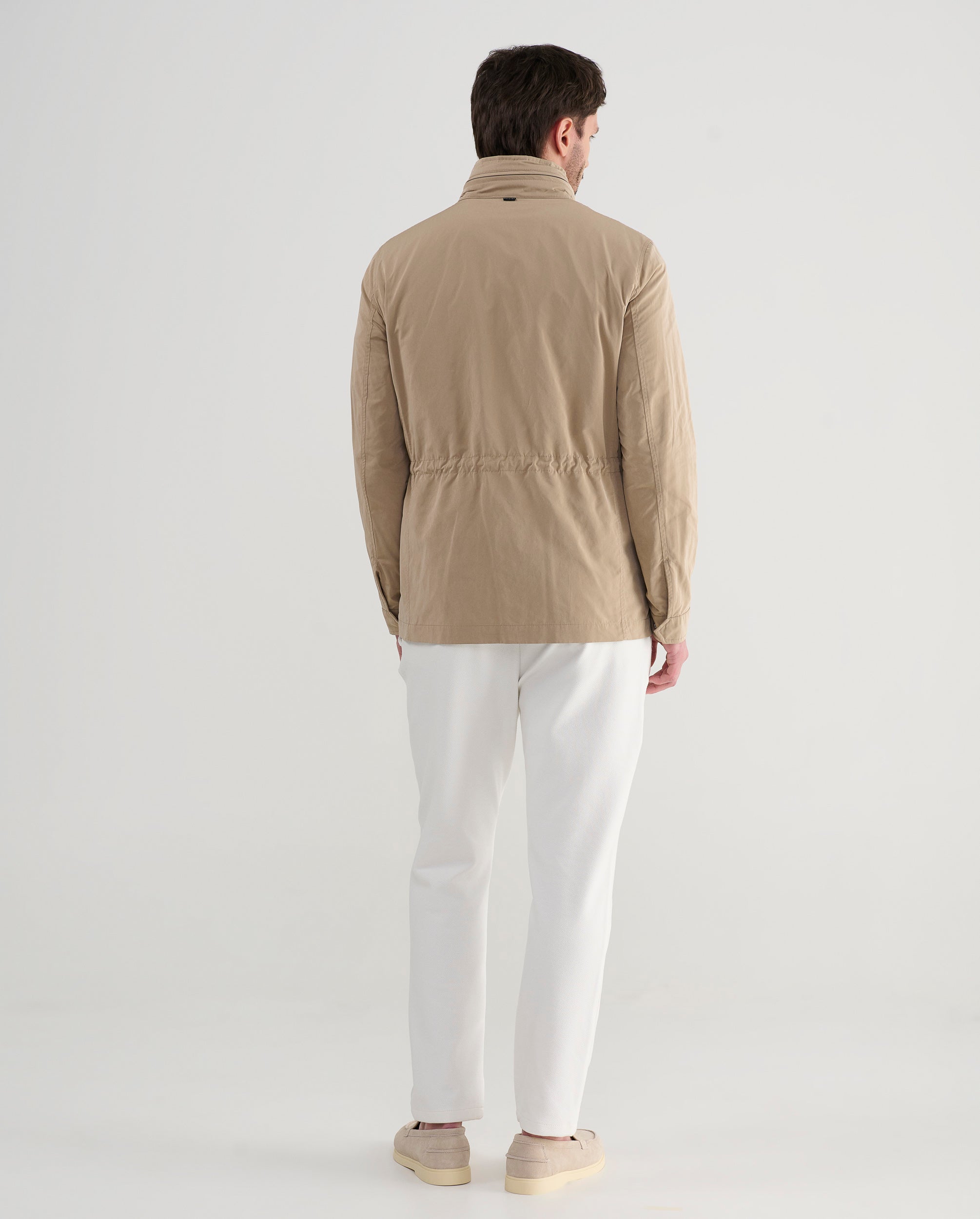 Parka Eder en microfibra primavera para hombre color tostado espalda