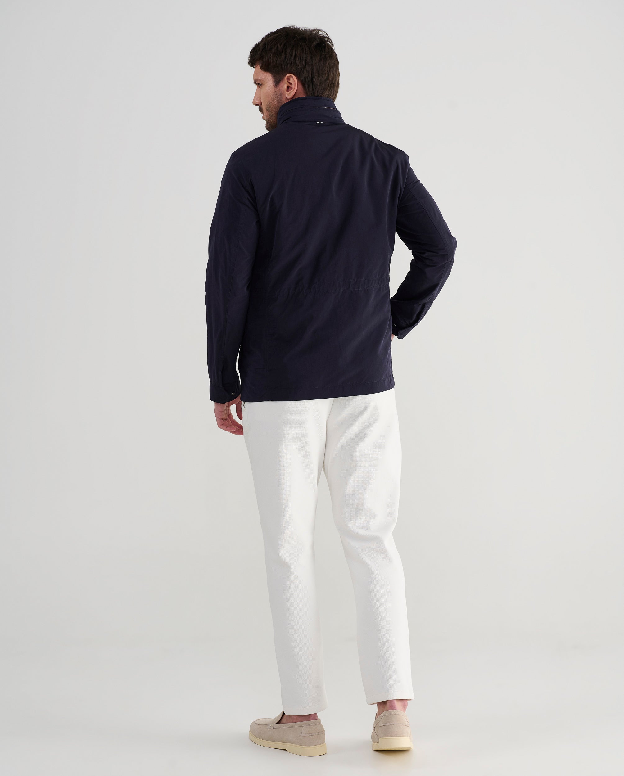 Parka Eder en microfibra primavera para hombre azul marino espalda