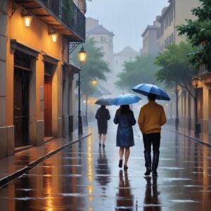 Al mal tiempo...buena cazadora.