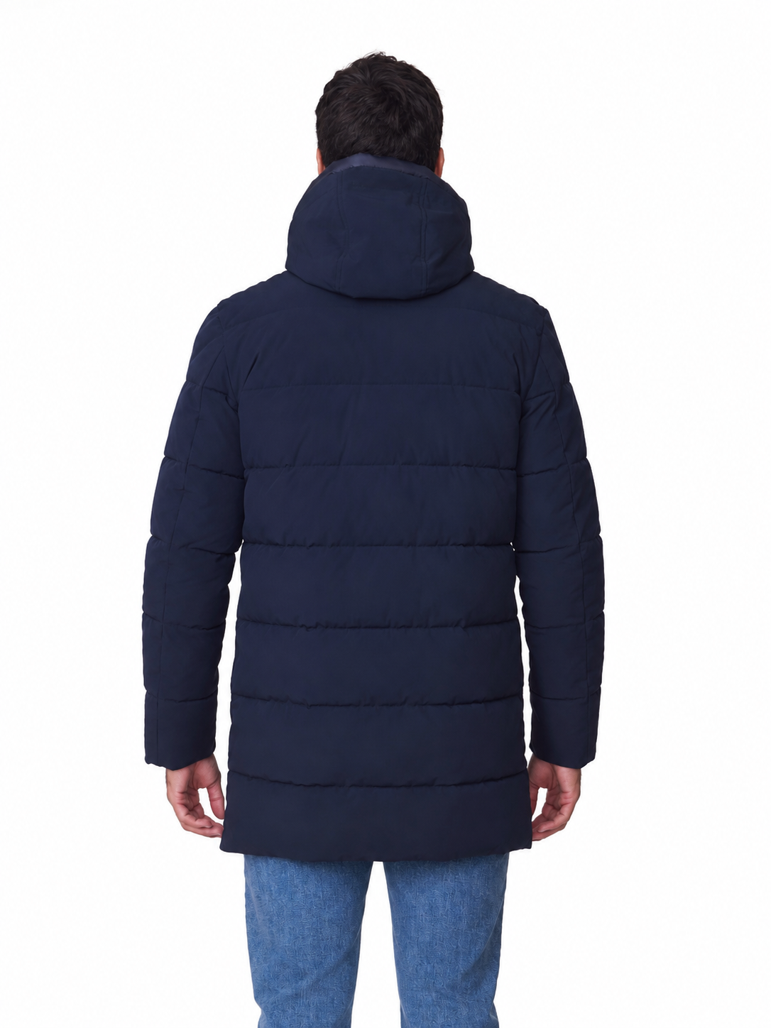 Parka acolchada marino, vista espalda cuerpo