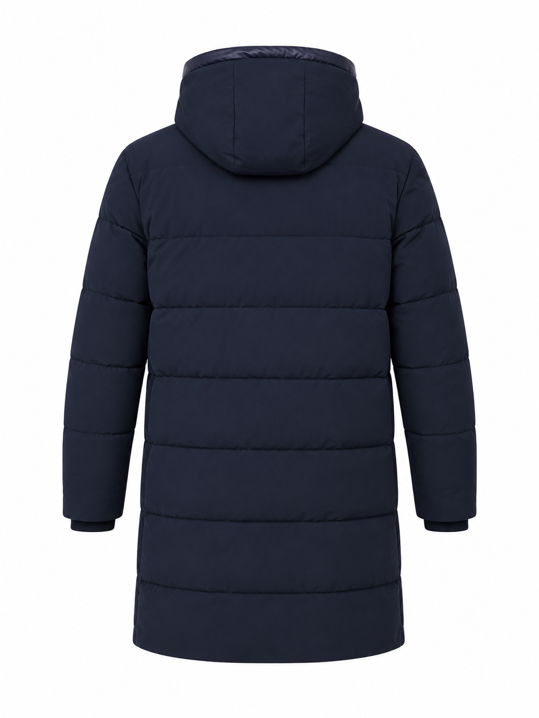 Parka acolchada marino, vista espalda cerrada