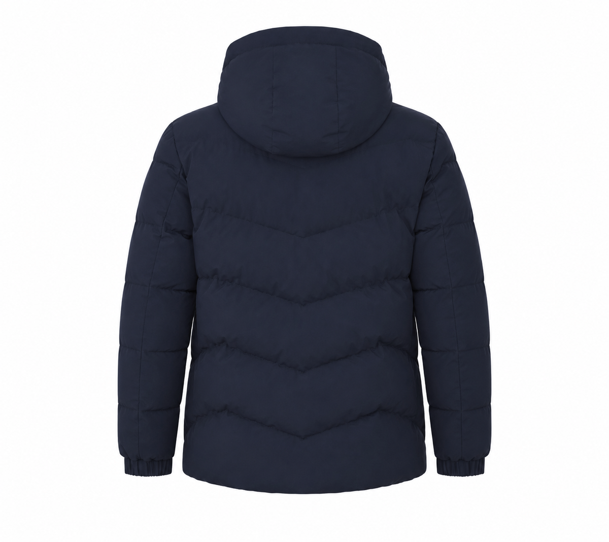 Parka hombre acolchada espiga color marino, vista espalda